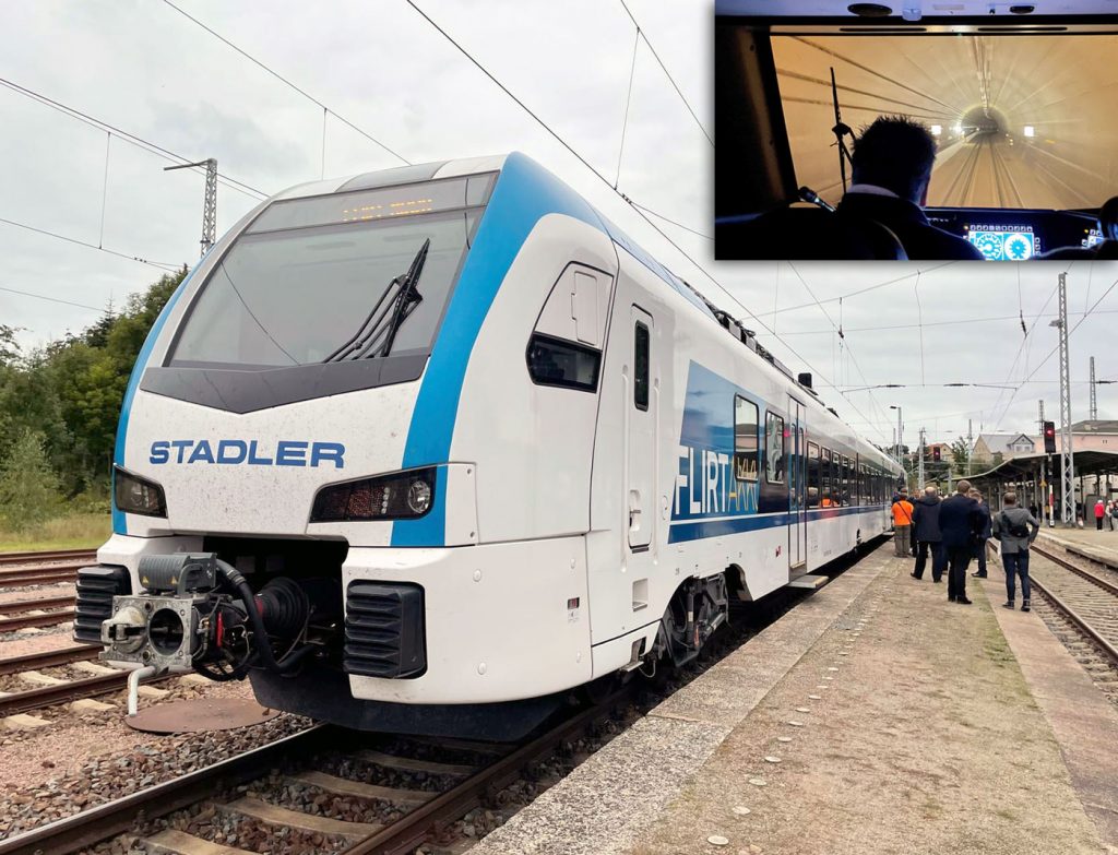 Premierenfahrt Durch Den City Tunnel Leipzig Stadler Präsentiert Flirt Akku Im Mitteldeutschen 