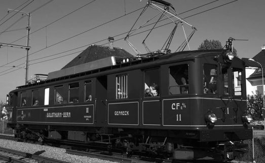 Bahnhistorischer Verein Solothurn-Bern: Fahrt mit dem «Hoschtet-Schnägg» CFe 4/4 1011 und Führung im RBS-Depot Solothurn