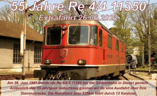 DSF: Extrafahrt «55 Jahre Re 4/4 11350»