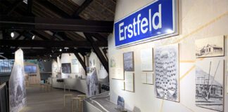 Blick in die Ausstellung Berg Strecke Depot Erstfeld_SBB Historic_2024