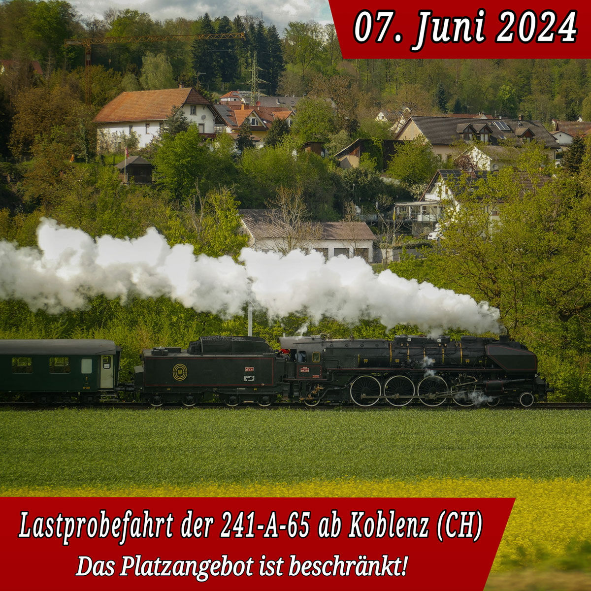 Lastprobefahrt Dampflok 241-A-65_Dampflok-Depot Full_2024