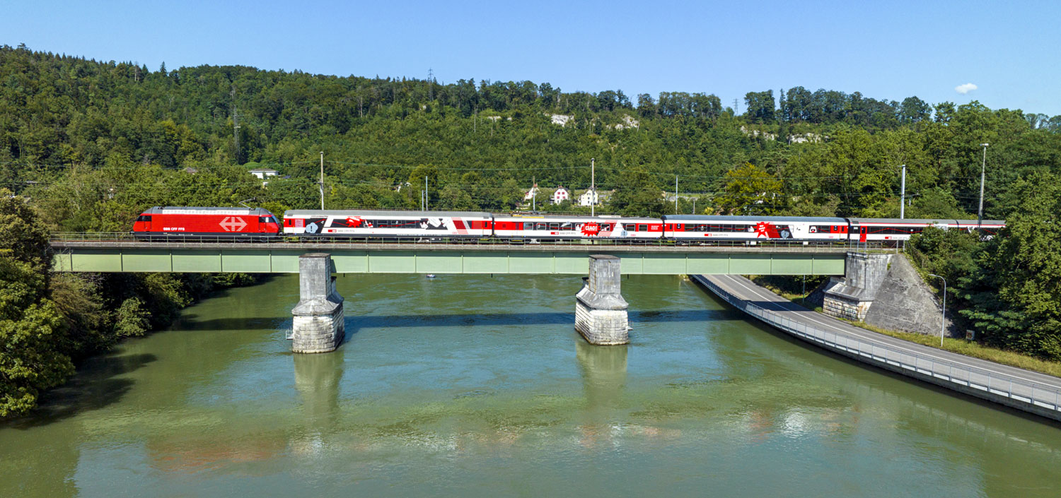 SBB Schul und Erlebniszug Re 460, Aarebruecke Olten_SBB CFF FFS Dario Haeusermann_15 08 24