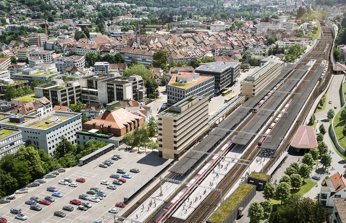 Visualisierung Bahnhof Liestal nach Fertigstellung_SBB CFF FFS_2024