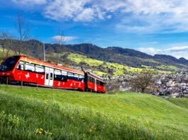 Zug auf der Linie Altstätten-Gais