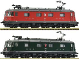 Fleischmann N 734124 734126 SBB Re 66 rot gruen_Modelleisenbahn GmbH_8 24