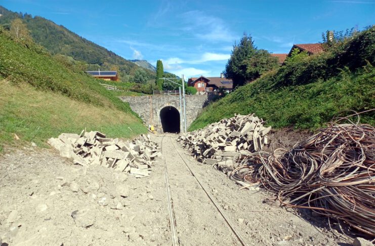 Zentralbahn Aufraeumarbeiten Brienz Tunnel_ZB_10 9 24