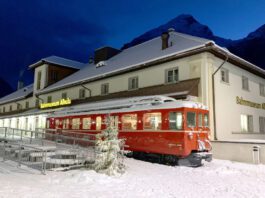 Bahnmuseum-Albula Aussenansicht Winter_Bahnmuseum-Albula