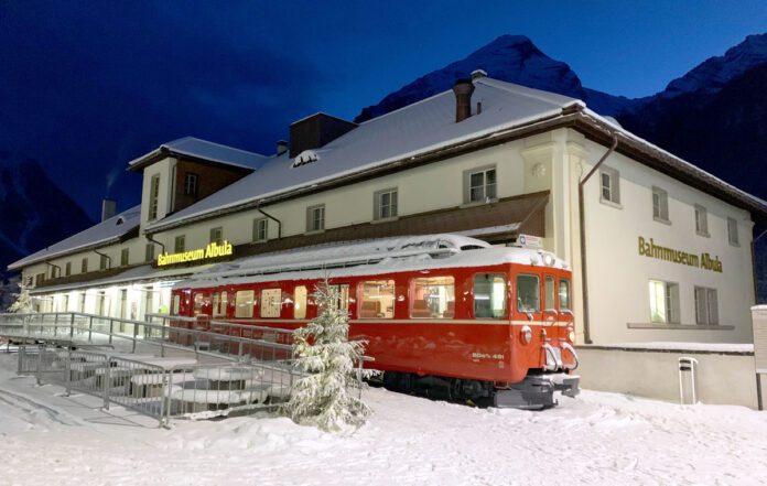 Bahnmuseum-Albula Aussenansicht Winter_Bahnmuseum-Albula